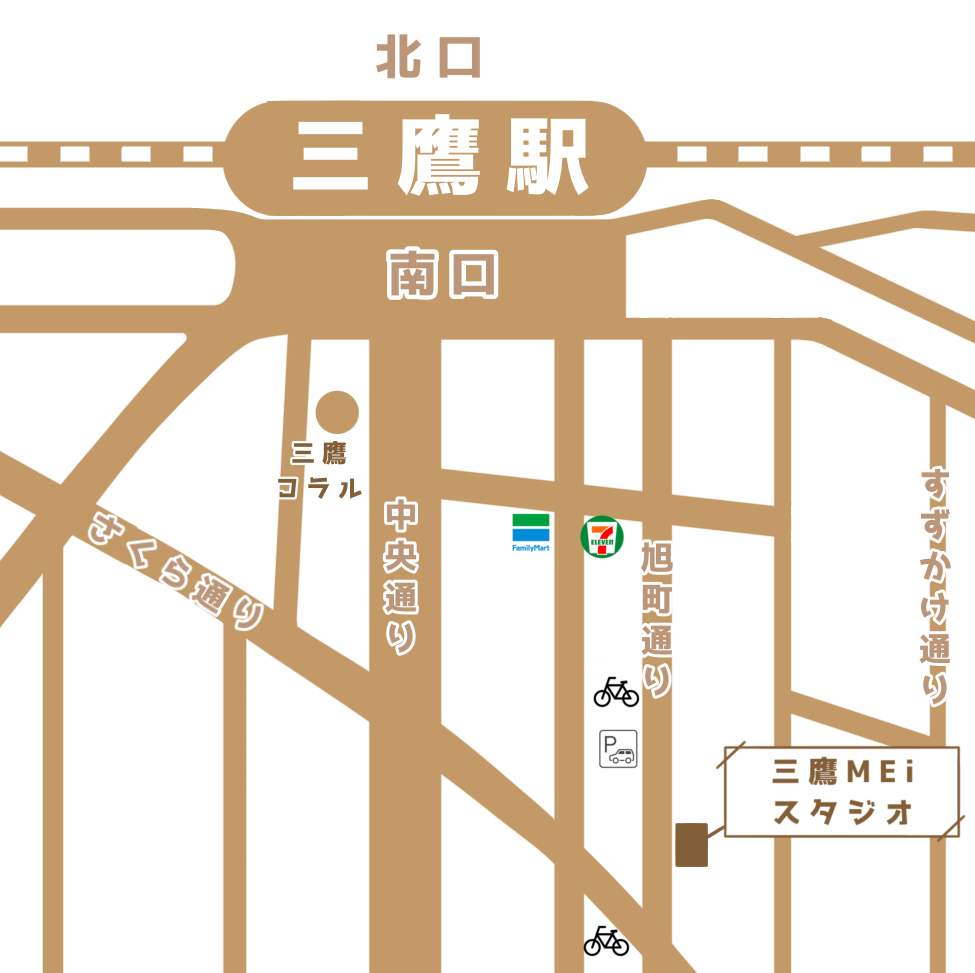 三鷹MEiスタジオの地図